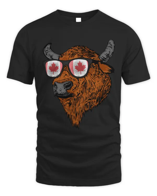 Buffalo Canadian Flag Canada National Park Bison