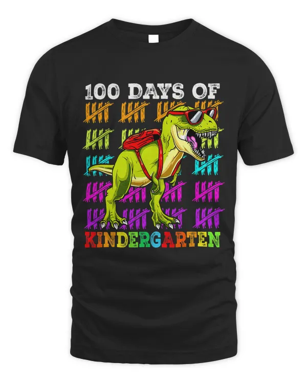 100 Days Of Kindergarten T Rex 100th Day of School Trex Boys