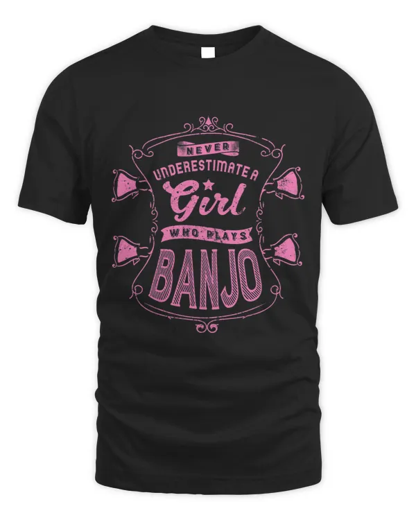 Banjo Player Bluegrass Musician Vintage Look