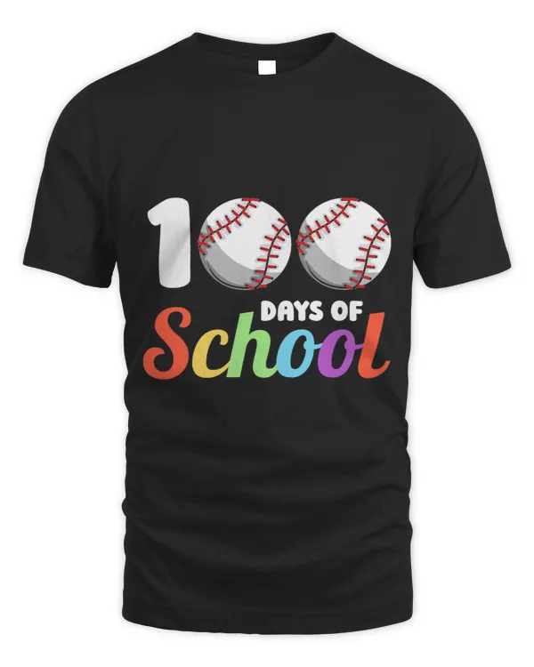 100 Days Of School Baseball 100th Day Students Boys Girls