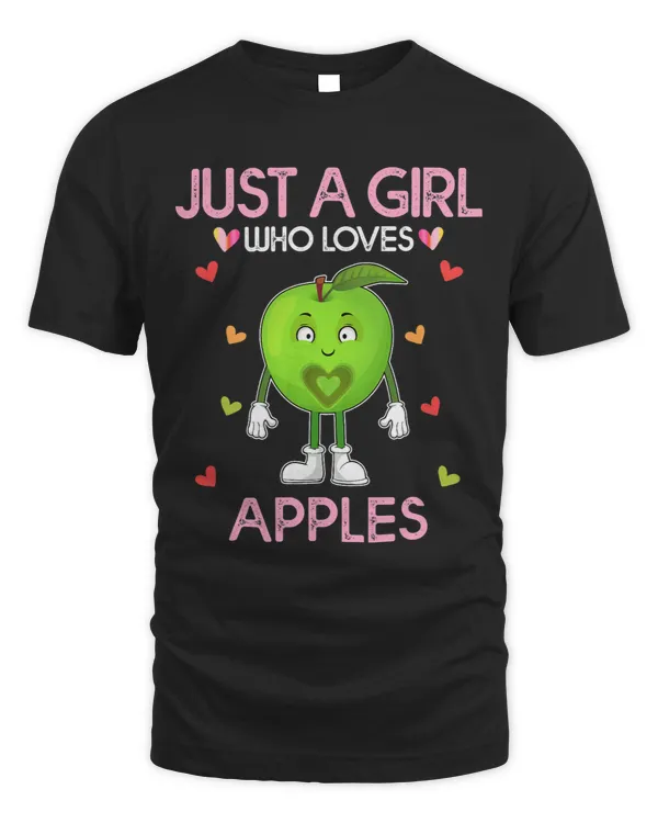 Funny Apple Lover Women Tee Just A Girl Who Loves Apples