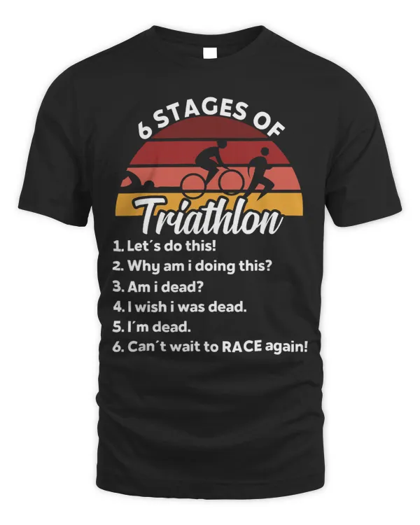 6 stages of triathlon Funny Triathlete