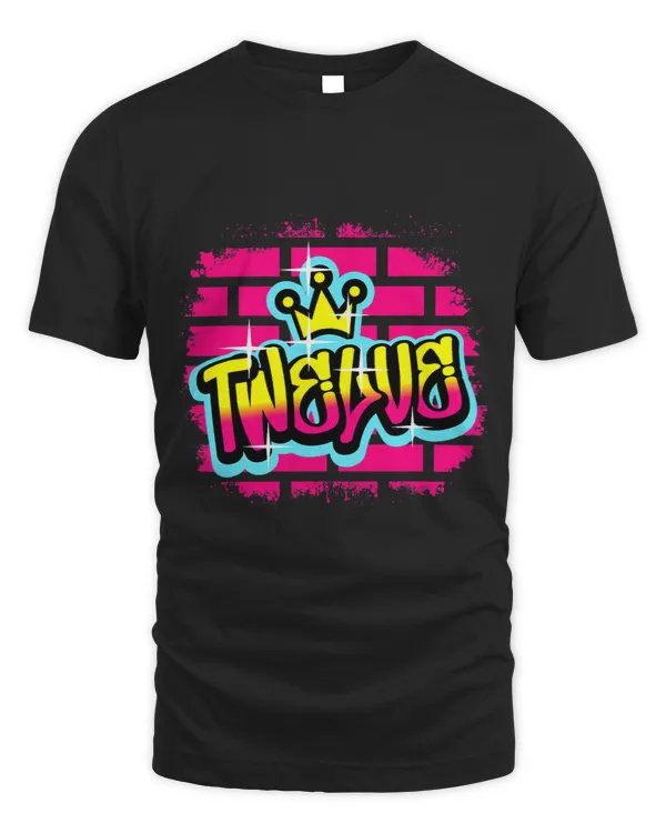 12 Year Old 12th Birthday Graffiti Air Brick Styled Boy Girl 3