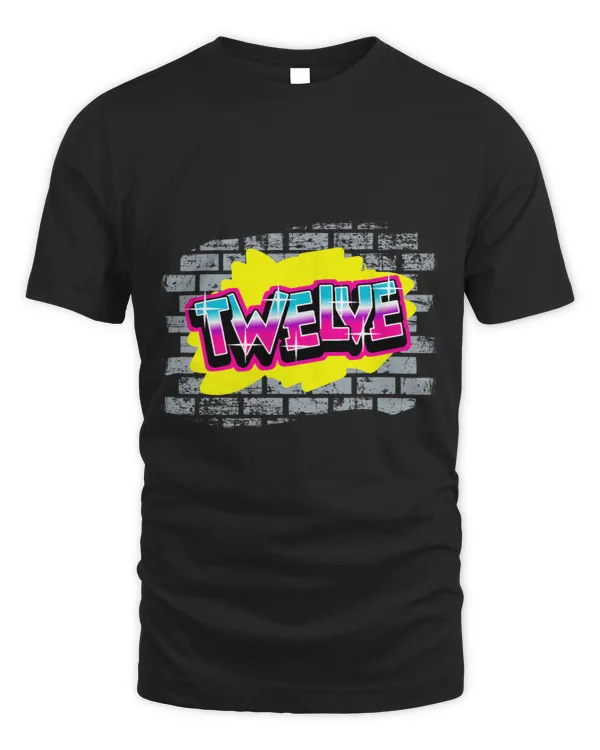 12 Year Old 12th Birthday Graffiti Air Brick Styled Boy Girl