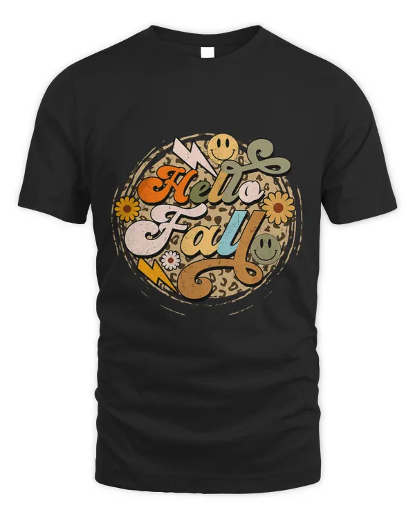 Hello Fall Pumpkin Season Fall Autumn Leopard Cheetah Print