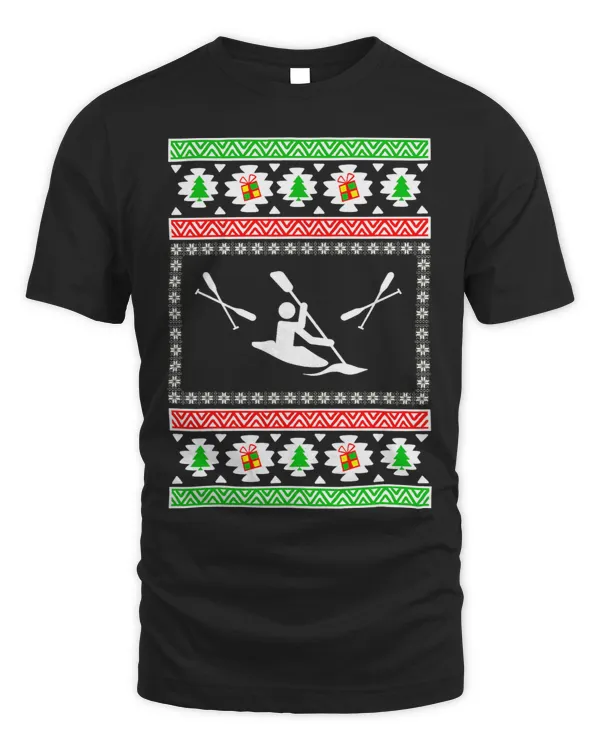 Canoeing gift Ugly christmas tee
