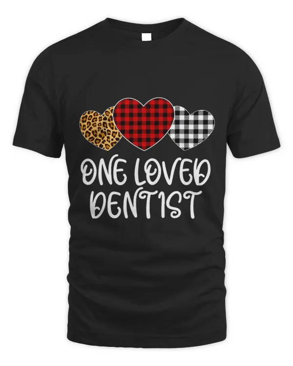 Buffalo Plaid One Loved Dentist Heart Valentines Day Gifts