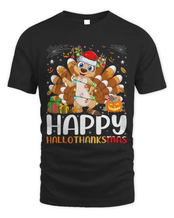 Meerkat Lover Halloween Christmas Happy Hallothanksmas