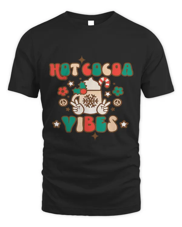 Retro Hot Cocoa Vibes Merry Christmas Funny Christmas 582