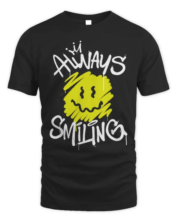 Always Smiling Funny Graffiti Style Shirt Smilie