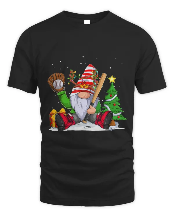 Baseball Gnome Christmas Winter Season Catcher Pitcher Boys