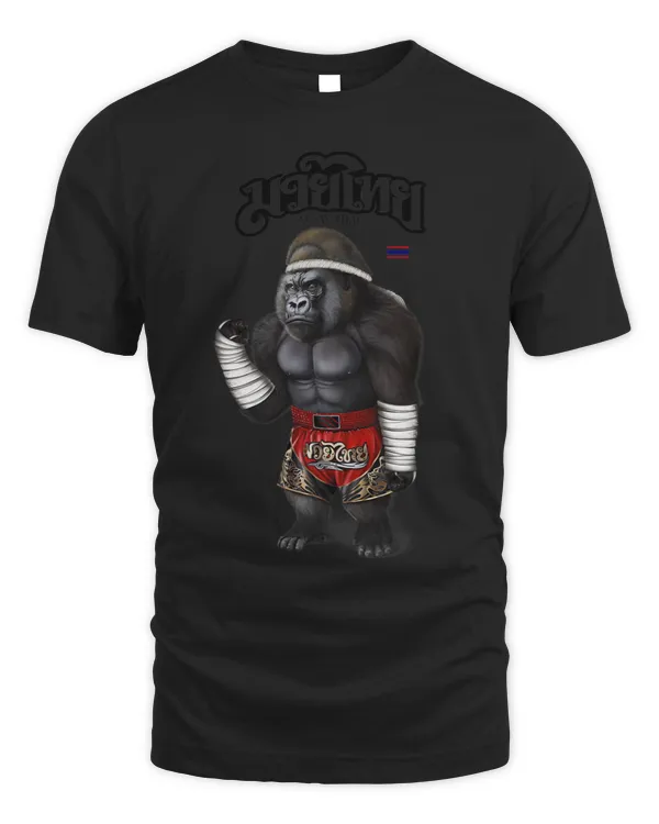 Gorilla as Muay Thai Kick Boxing Champion