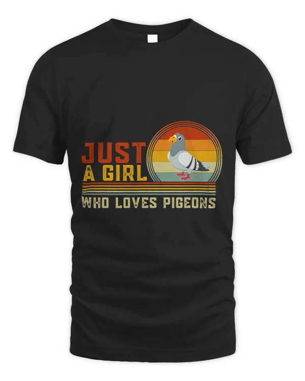 Just a Girl Who Loves Pigeons Cute Pigeon Birds Graphic