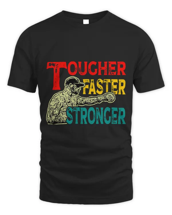 Retro Vintage Tougher Faster Stronger Boxing Boxer Kickboxer
