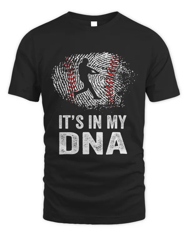 Funny Baseball Its In My DNA Fingerprint