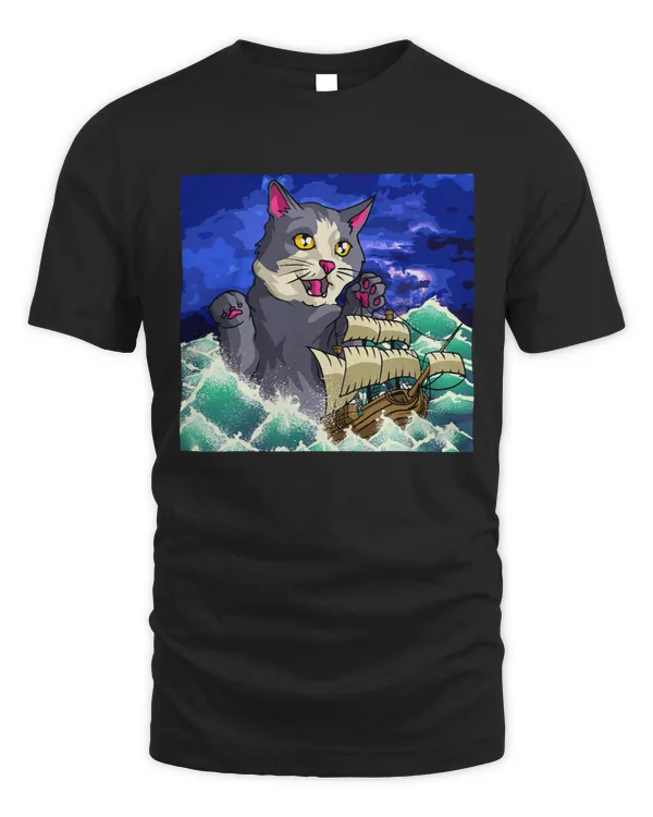 Sea Monster Cat Surrealism Funny Cat Surrel Sea Kitty Lover