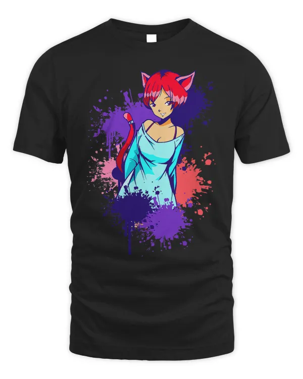 Anime Girls Cosplay Graffiti Otaku Cat Ears