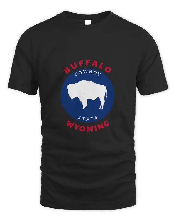 Buffalo Wyoming WY Flag Badge Roundlet Souvenir