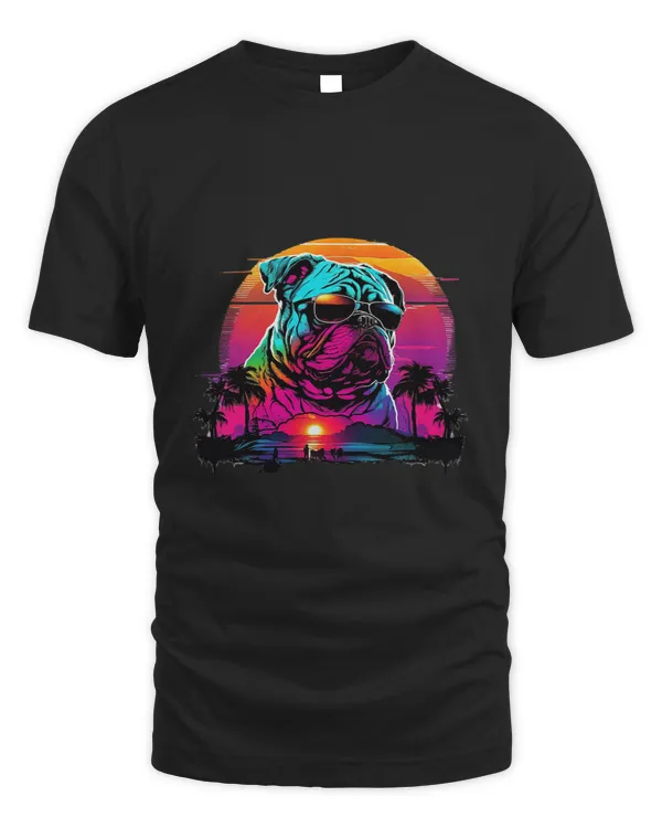 Bulldogs Synthwave A Retro 80s Aesthetic