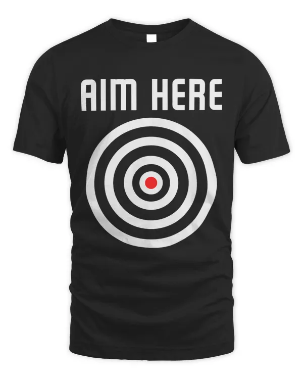 Bullseye Target Aim Here Darts Players Shooting