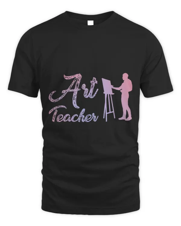 Art Teacher Easel Artist Painting Palette Paint Brush Colors