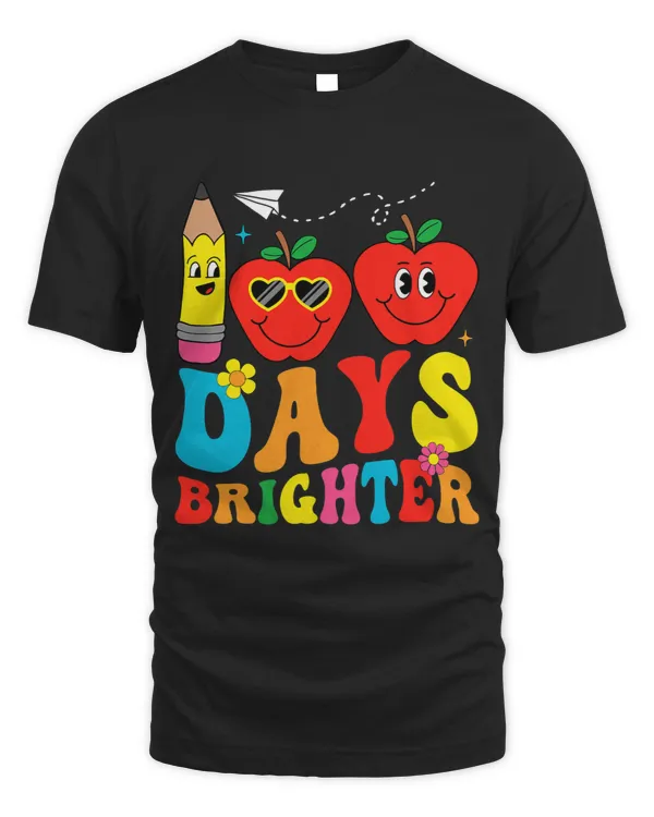 Apple 100 Days Brighter Teachers Retro 100 Days Of School