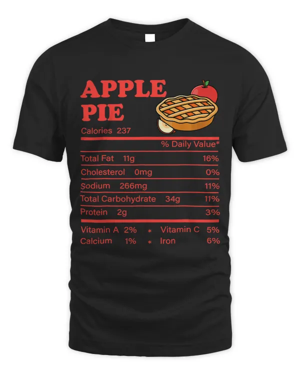 Apple Pie Nutrition Facts Funny Thanksgiving Christmas Food