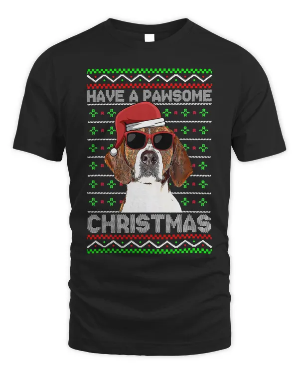 American Foxhound Dog Funny Pawsome Christmas