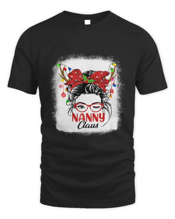 Nanny Claus Messy Bun Christmas Reindeer Bleached 77