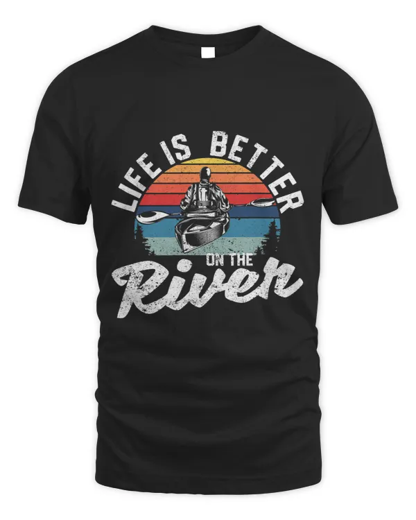 Funny Rowing Canoe Kajak Team Life Is Better On The River