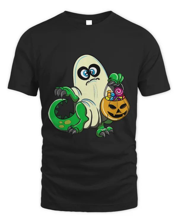 Kids Cute Ghost Dinosaur T-Rex Jack O lantern Halloween Candy Bag
