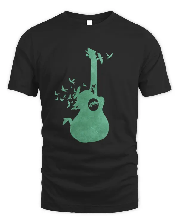 Acoustic Guitar Nature Silhouette Birds