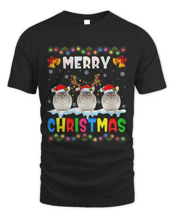 Funny Santa Chinchilla Animals Merry Christmas Pajama