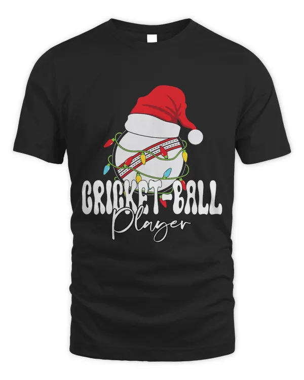 Funny Santas Hat Cricketball Player Christmas Soccer