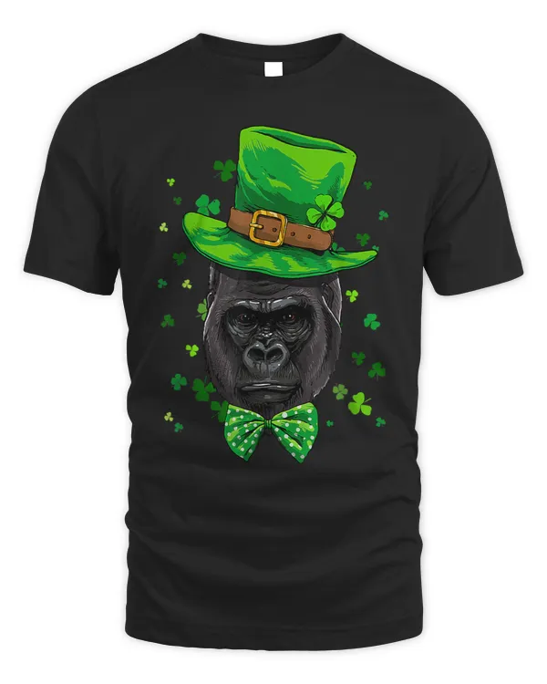 St Patricks Day Leprechaun Gorilla Clover Shamrock Irish