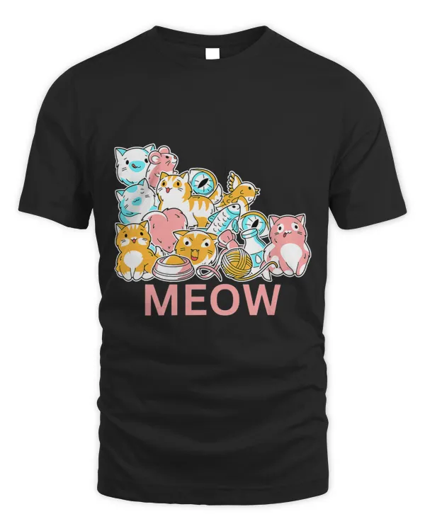 Adorable Kawaii Cats Yarn Fish Birds Meow