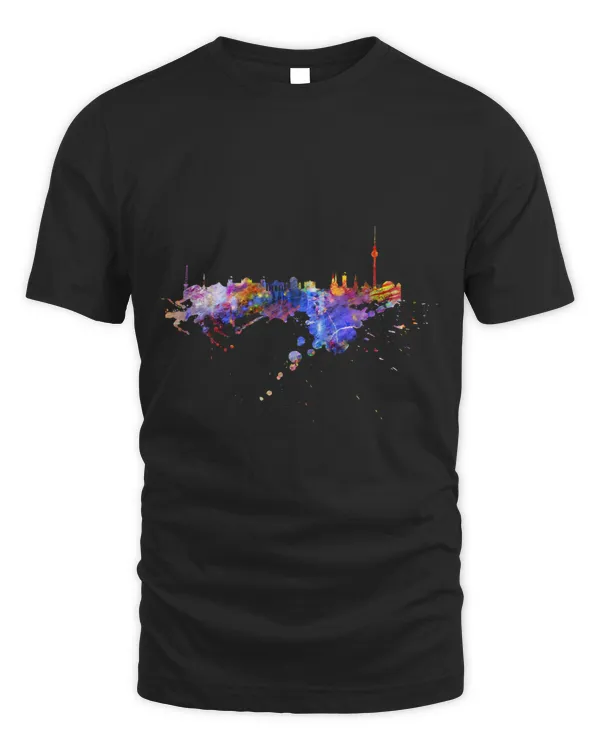 Berlin Skyline Germany Panorama Capital Graffiti Colourful
