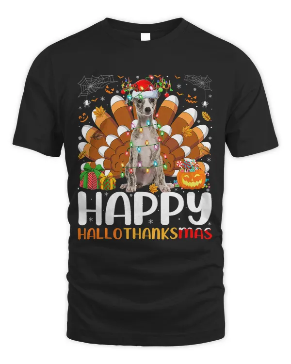 Whippet Dog Lover Halloween Christmas Happy Hallothanksmas