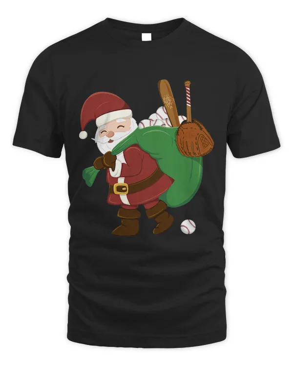 Baseball Sport Fan Santa Claus Funny Christmas Holiday