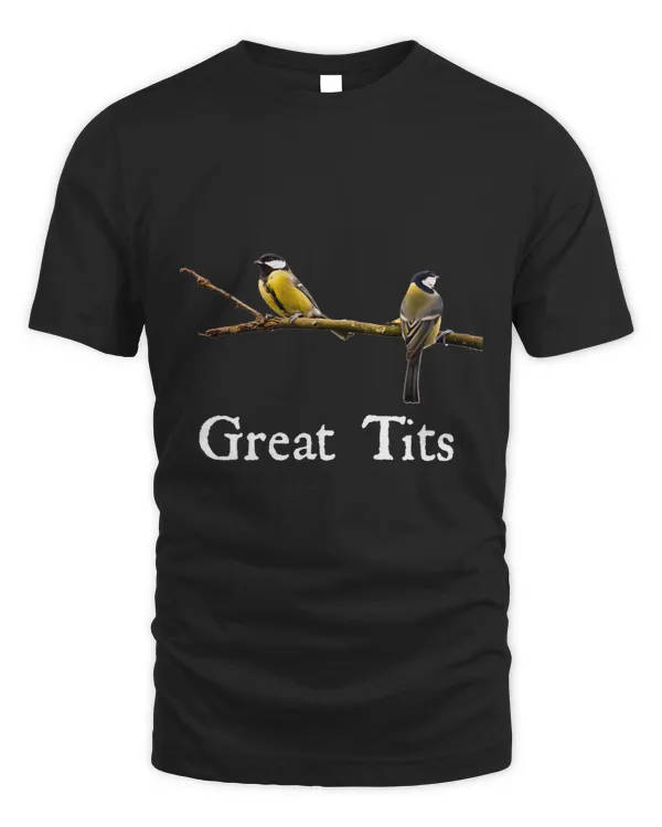Great Tits Two Birds On A Branch