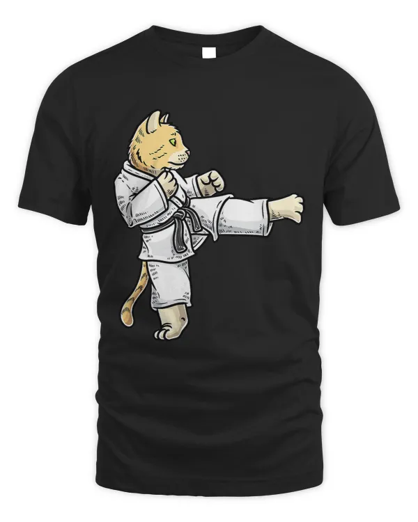 Karate Cat Black Belt Martial Art Training Taekwondo