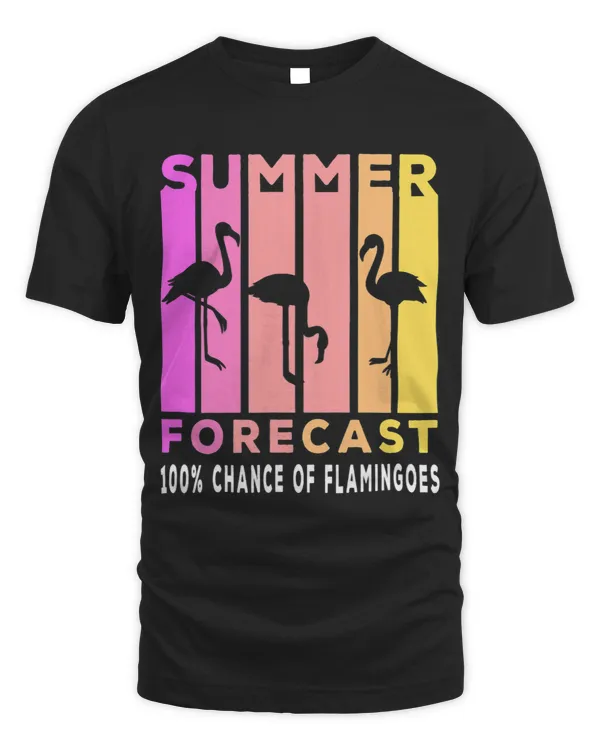 Funny Flock Of Flamingoes Summer Beach