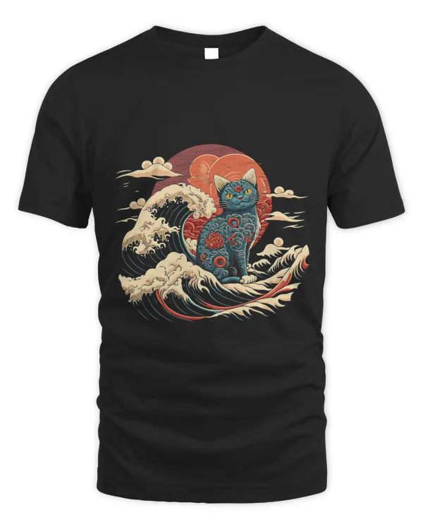 Surrealism Japanese Painting Angry Cat 1