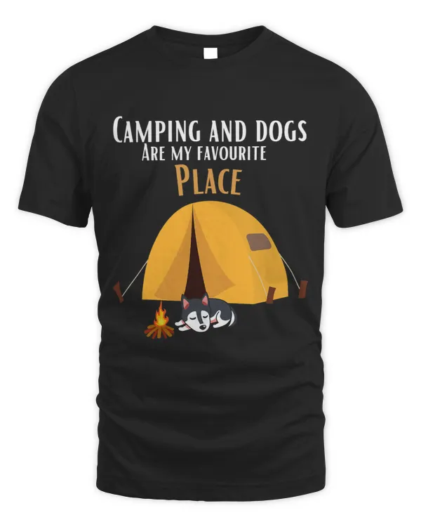 Camping and dogs are my favourite place design 3