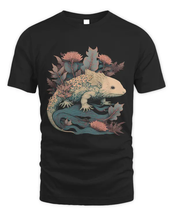 Surrealism Japanese Painting Axolotl