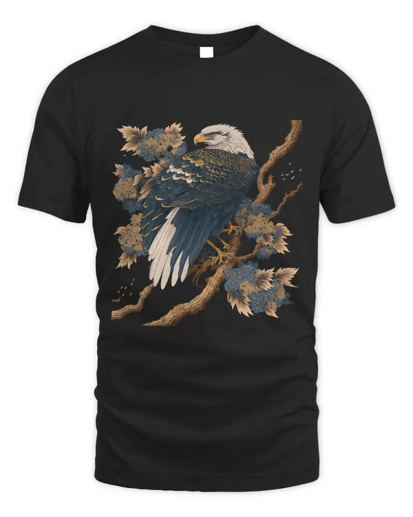 Surrealism Japanese Painting Bald Eagle
