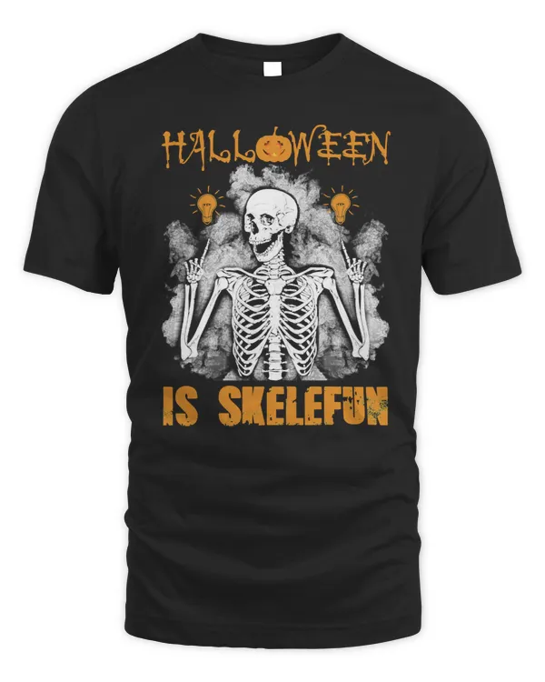 Skull HALLOWEEN IS SKELEFUN SKELETON AND PUMPKINS FUNNY60