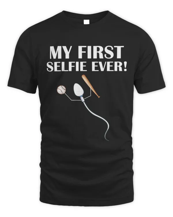 Funny Sperm My First Selfie Ever Funny Baseball