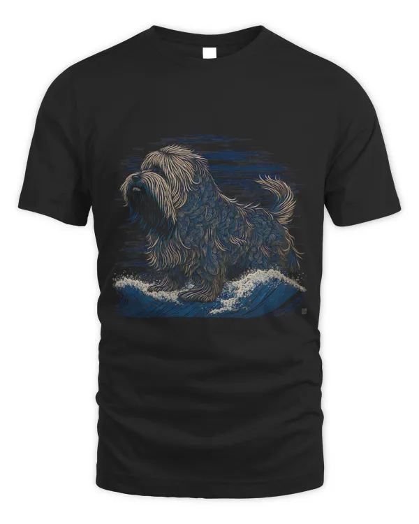 Surrealism Japanese Painting Briard dog