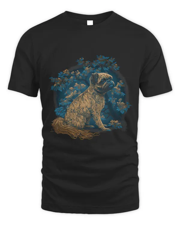Surrealism Japanese Painting Brussels Griffon dog 1